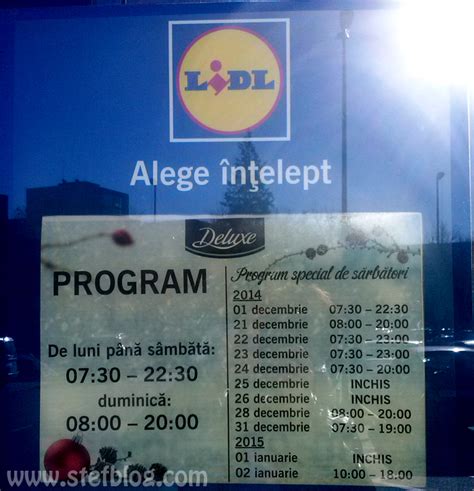 Program de lucru Lidl Iaşi .